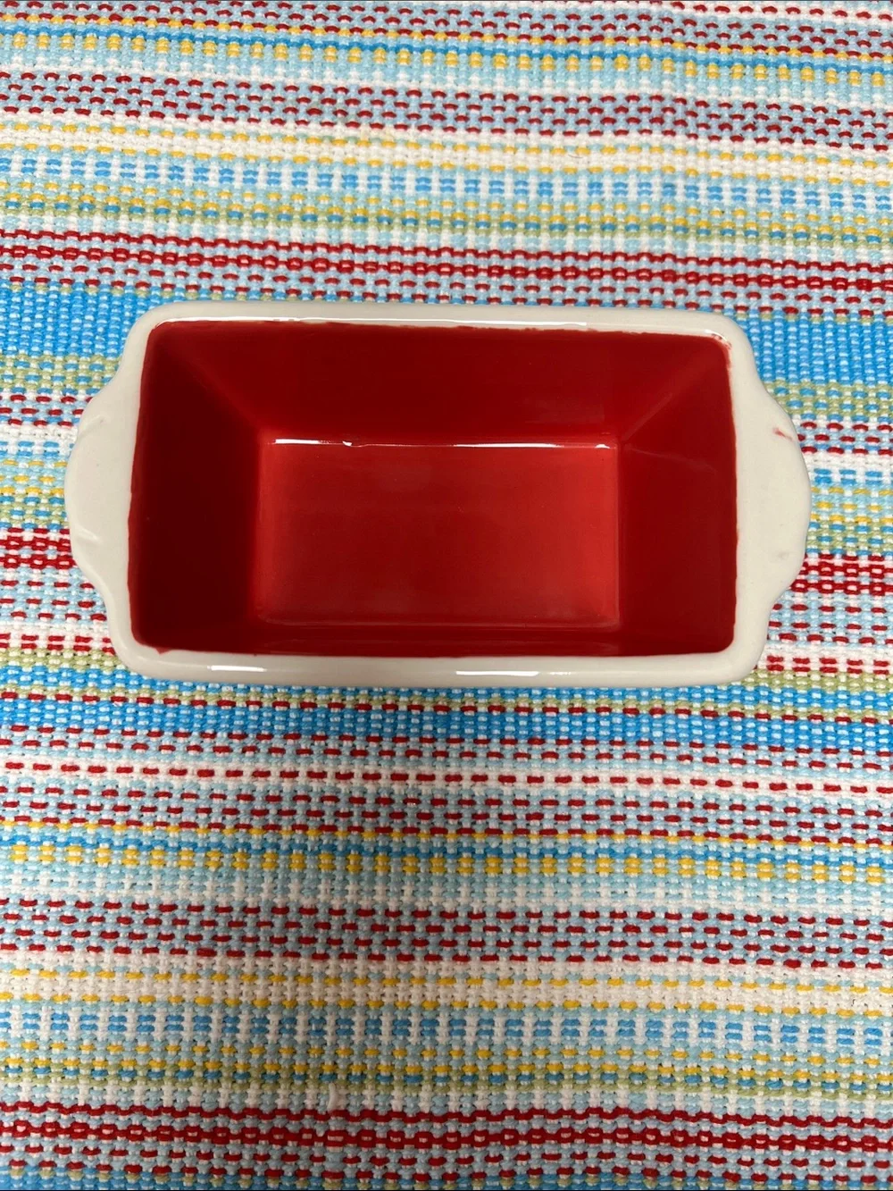 Pioneer Woman set of 2 mini adorable ceramic bakers 1- loaf pan 1-mini pie plate